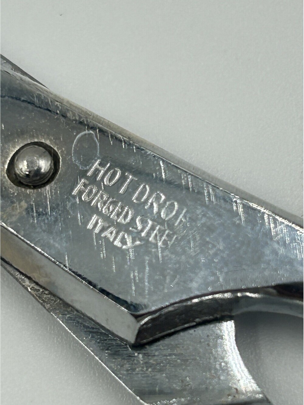 Vintage ELK 7.5” Hot Drop Forged Steel Scissors Shears Made in Italy Tailor Sew - Picture 4 of 7